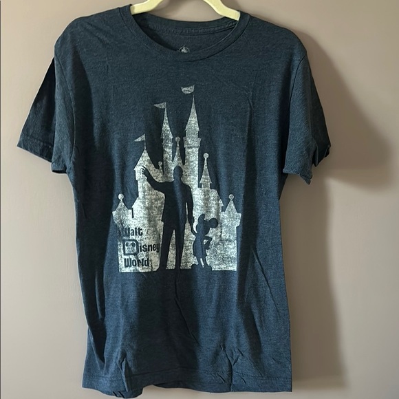 Disney World Castle Graphic Tee Walt and Mickey - Dark Gray - Picture 1 of 3